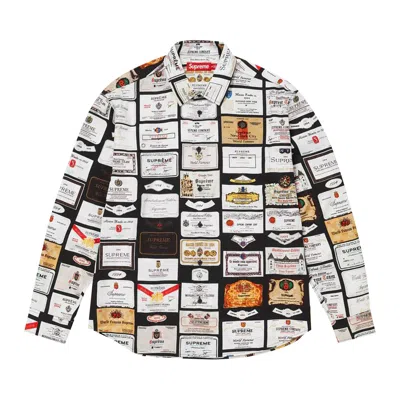 Pre-owned Supreme Label Shirt 'black'