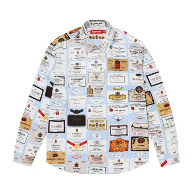 Pre-owned Supreme Label Shirt 'light Blue'