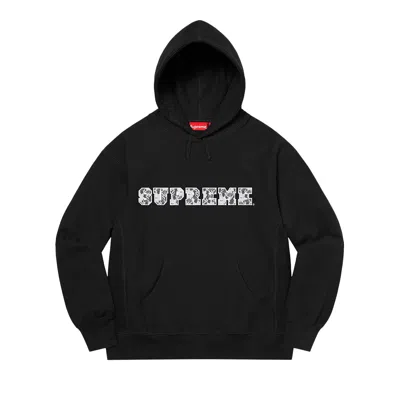 Pre-owned Supreme Lace Hooded Sweatshirt 'black'