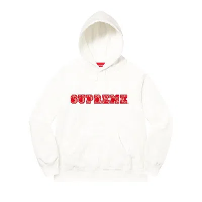Pre-owned Supreme Lace Hooded Sweatshirt 'white'