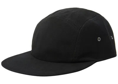 Pre-owned Supreme Lacoste Pique Knit Camp Cap In Black