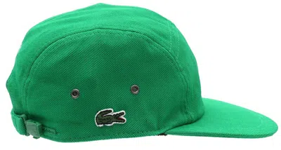 Pre-owned Supreme Lacoste Pique Knit Camp Cap In Green