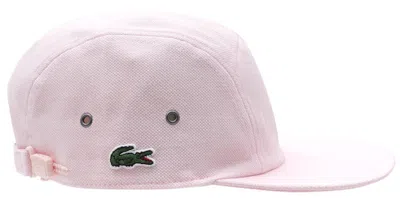 Pre-owned Supreme Lacoste Pique Knit Camp Cap In Light Pink