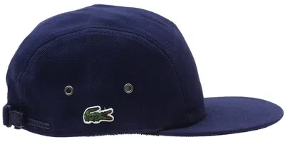 Pre-owned Supreme Lacoste Pique Knit Camp Cap In Navy Blue