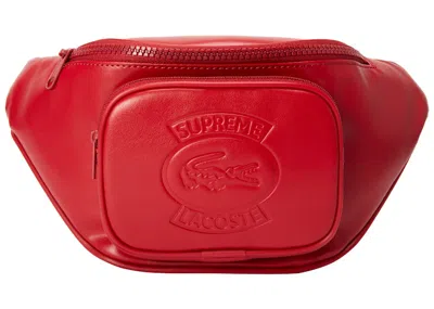 Pre-owned Supreme Lacoste Waist Bag In Red