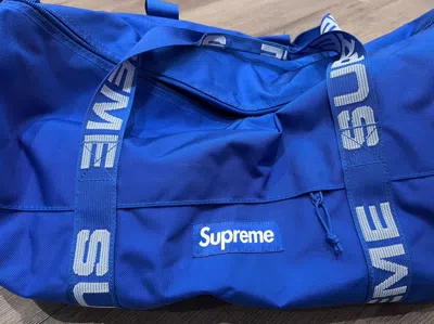 Pre-owned Supreme Large Duffle Bag In Royal
