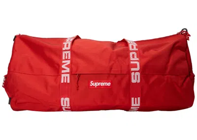 Pre-owned Supreme Large Duffle Bag (ss18) In Red
