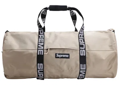 Pre-owned Supreme Large Duffle Bag (ss18) In Tan