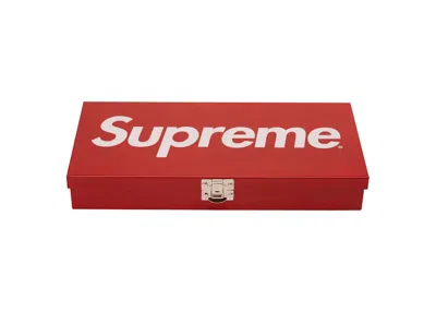 Pre-owned Supreme Large Metal Storage Box In Red