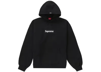 Pre-owned Supreme Large  Box Logo Hooded Sweatshirt Black Fw23 Bogo Hoodie In Hand