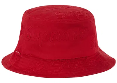 Pre-owned Supreme Lase Twill Crusher Hat In Red