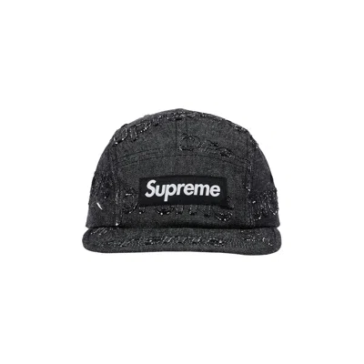 Pre-owned Supreme Lasered Denim Cap 'black'