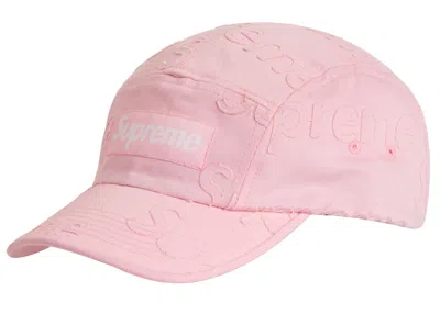 Pre-owned Supreme Lasered Twill Camp Cap In Pink