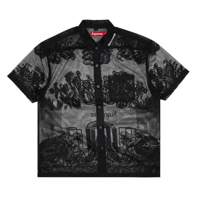 Pre-owned Supreme Last Supper Lace Short-sleeve Shirt 'black' | Men's Size M