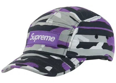 Pre-owned Supreme Layered Camo Camp Cap In Purple