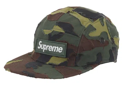 Pre-owned Supreme Layered Camo Camp Cap In Woodland Camo In Multi