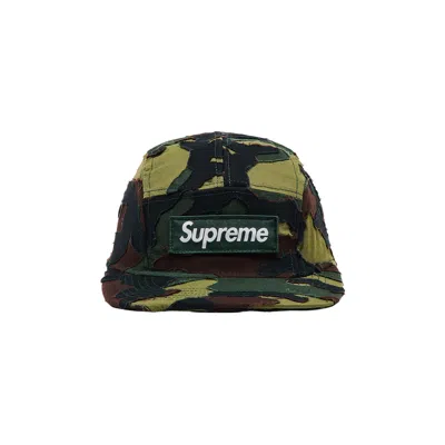 Pre-owned Supreme Layered Camo Camp Cap 'woodland Camo' | Green | Men's Size Onesize