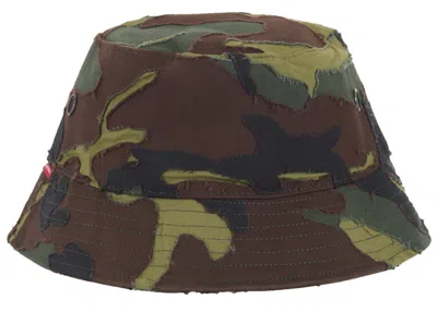 Pre-owned Supreme Layered Camo Crusher Hat In Woodland Camo In Multi