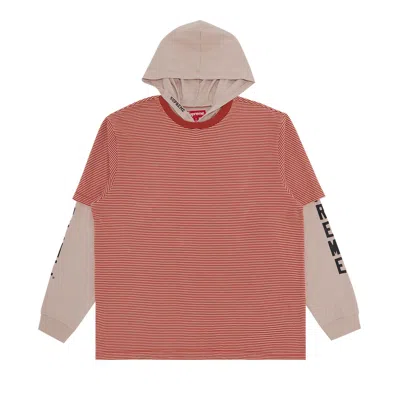 Pre-owned Supreme Layered Hooded Long-sleeve Top 'tan'