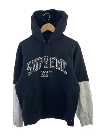 Pre-owned Supreme Layered Logo Hoodie In Black