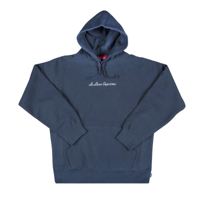 Pre-owned Supreme Le Luxe Hooded Sweatshirt 'navy' In Blue