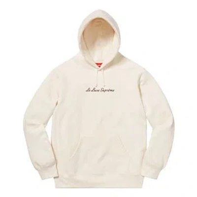 Supreme Le Luxe Hooded Sweatshirt 'white Black' In Neutral