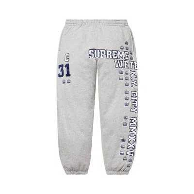 Pre-owned Supreme League Champs Sweatpant 'heather Grey' | Men's Size M In Gray