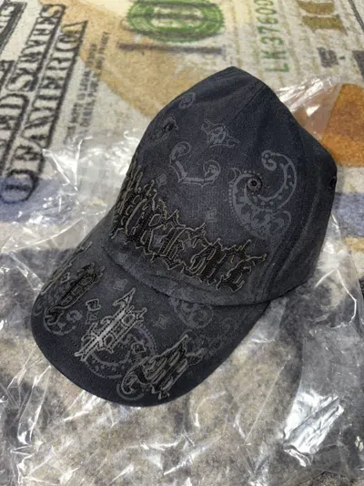 Pre-owned Supreme Leather Appliqué 6-panel Hat In Black