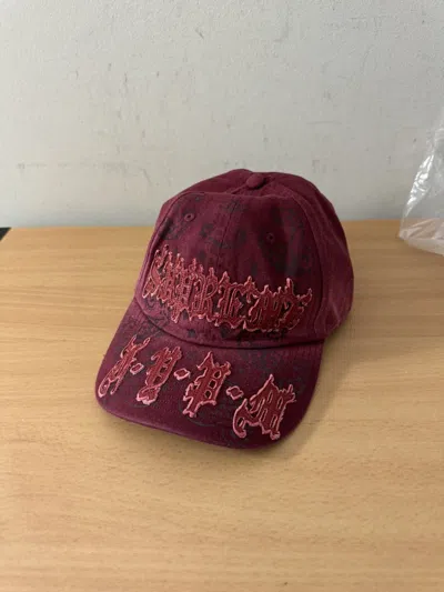 Pre-owned Supreme Leather Applique 6-panel Hat Red