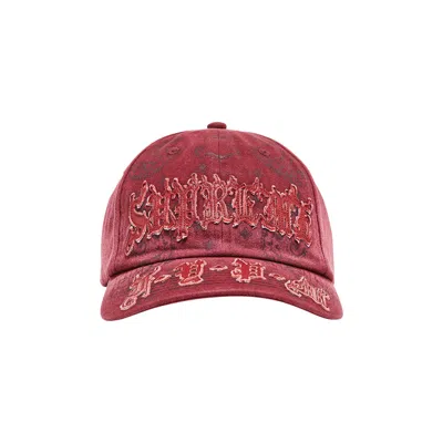 Pre-owned Supreme Leather Appliqué 6-panel 'maroon' | Red | Men's Size Onesize