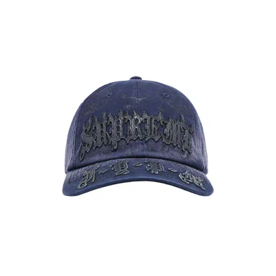 Pre-owned Supreme Leather Appliqué 6-panel 'navy' | Blue | Men's Size Onesize