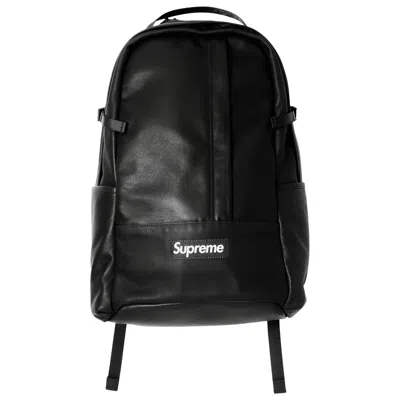 Pre-owned Supreme Leather Backpack 'black'