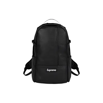 Pre-owned Supreme Leather Backpack 'black'