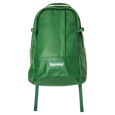 Pre-owned Supreme Leather Backpack 'green' | Men's Size Onesize