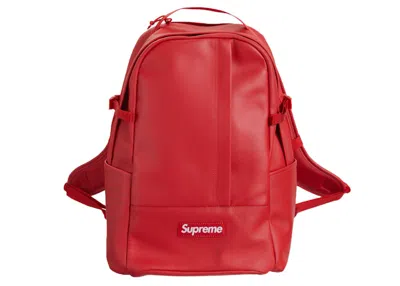Pre-owned Supreme Leather Backpack In Red