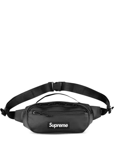 Supreme Leather Belt Bag In Black
