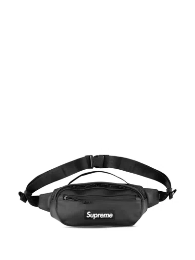 Supreme Leather Belt Bag In Black