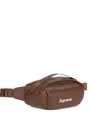 Supreme Leather Belt Bag In Neutral