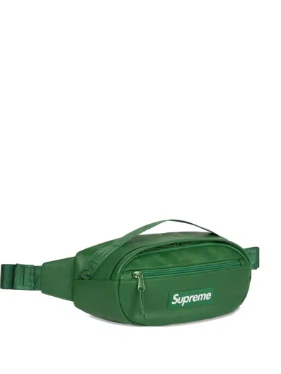 Supreme Leather Belt Bag In Green
