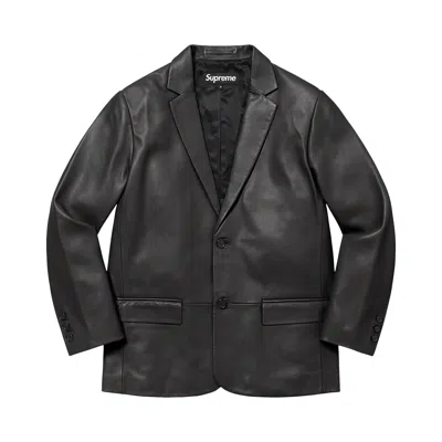 Pre-owned Supreme Leather Blazer 'black' | Men's Size M