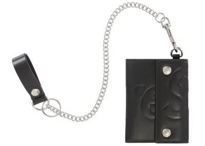 Pre-owned Supreme Leather Chain Wallet In Black