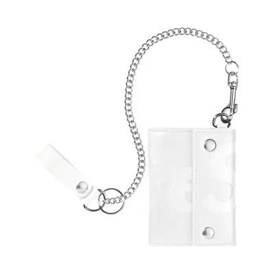 Pre-owned Supreme Leather Chain Wallet 'white' | Men's Size Onesize