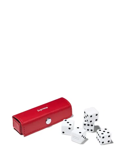 Supreme 레더 주사위 세트 In Red