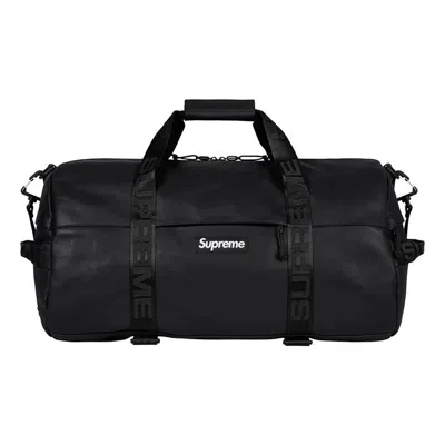 Supreme Leather Duffle Bag 'black'