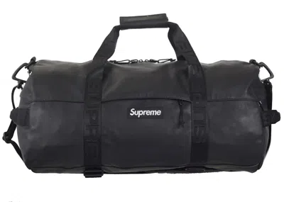 Pre-owned Supreme Leather Duffle Bag In Black