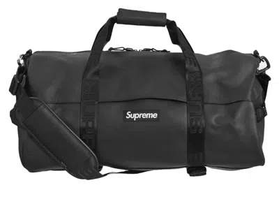 Pre-owned Supreme Leather Duffle Bag In Black