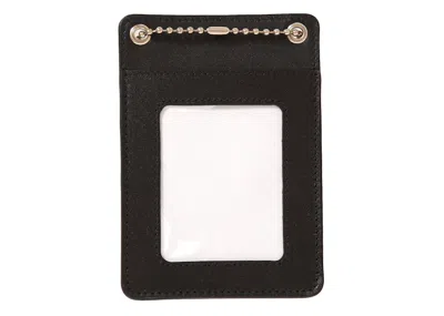 Pre-owned Supreme Leather Id Holder + Wallet In Black