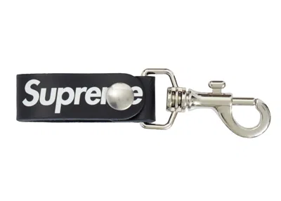 Pre-owned Supreme Leather Key Loop In Black