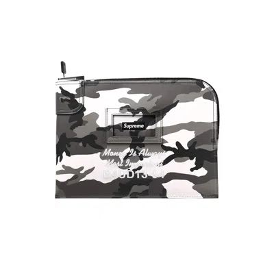 Pre-owned Supreme Leather Money Bag 'snow Camo' | Multi-color | Men's Size Onesize