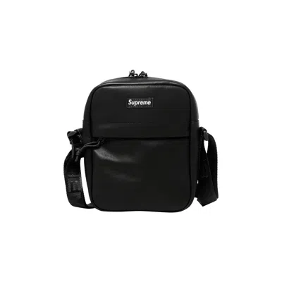 Pre-owned Supreme Leather Shoulder Bag 'black'